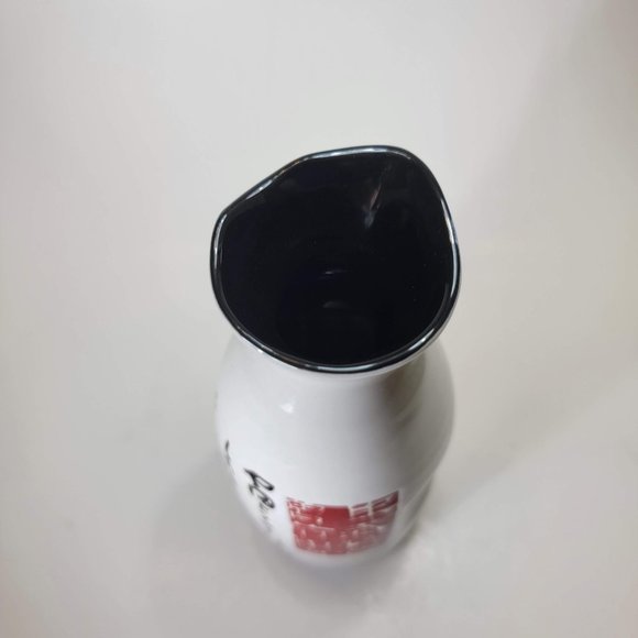 Sake Bottle and Sake Cup Japanese Wine Soju Calligraphy Design Red Stamp - Picture 2 of 9